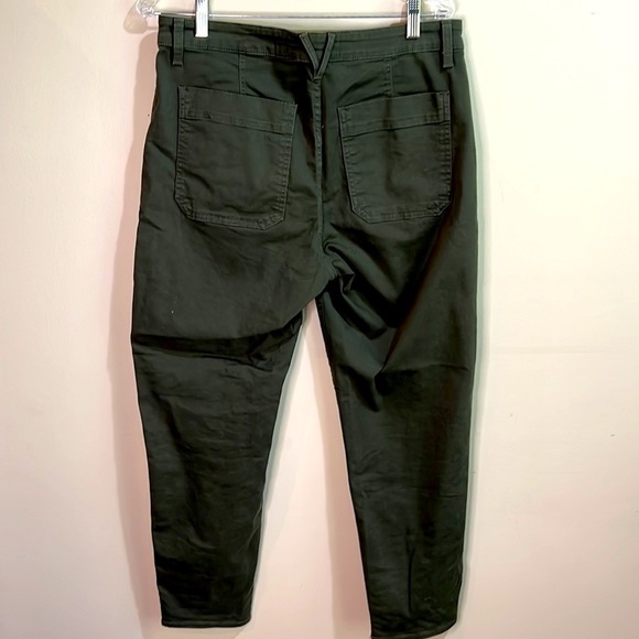 Veronica Beard Ayla cotton chino pants in army green size 30/10 - Picture 3 of 7